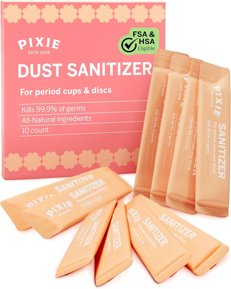 Pixie Cup Dust Menstrual Cup Sanitizer - Menstrual Disc Sanitizer + Period Cup Cleaner - Just add Water - Portable Travel Solution for Feminine Care - Image 1